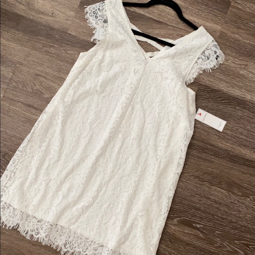 Red Dress White Lace Dress